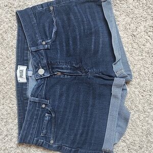Paige Dark Wash Denim Jean Shorts, Size 27